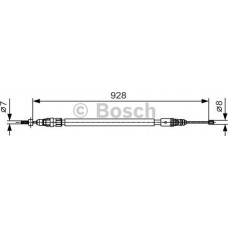 BOSCH 1987482000 - BOSCH CITROEN трос стоян.гальма C4 Picasso 05- лів.