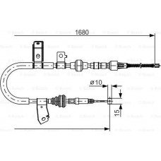 BOSCH 1987482087 - BOSCH  HONDA трос ручного гальма задн. лів. CR-V I 95-