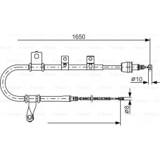 BOSCH 1987482074 - Тросовий привод, стоянкове гальмо