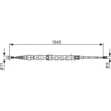 BOSCH 1987482191 - BOSCH SKODA трос ручного гальма задн. лів.-прав. диск Fabia 99-