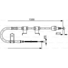 BOSCH 1987482359 - BOSCH HYUNDAI трос ручн.гальма прав.Accent.Kia Rio 05-