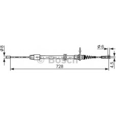 BOSCH 1987482301 - BOSCH DB трос ручного гальма лів.-прав. W204