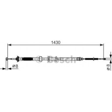 BOSCH 1987482389 - Тросовий привод, стоянкове гальмо