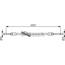 BOSCH 1987482331 - BOSCH DB трос ручного гальма передн. W204