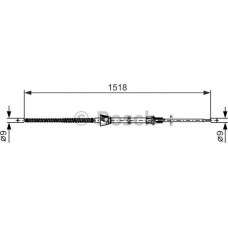 BOSCH 1987482375 - BOSCH  SEAT трос ручного гальма задн. 1520-825 мм Mii 1.0 11-. SKODA CITIGO 1.0 11-