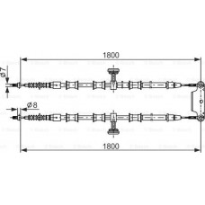 BOSCH 1987482291 - BOSCH OPEL трос ручного гальма Vectra SW 02-.Signum 04-