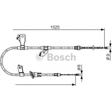 BOSCH 1987482247 - BOSCH трос ручного гальм. лів. MITSUBISHI COLT VI 04-