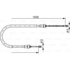 BOSCH 1987482234 - Гальмівний трос 1658mm RENAULT Logan Logan-MCV-Sandero RL