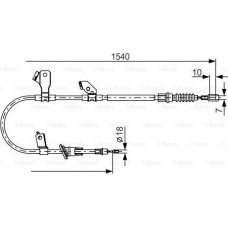 BOSCH 1987482271 - BOSCH MITSUBISHI трос ручного гальма лів. Colt -12. SMART Fortfour -06