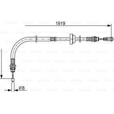 BOSCH 1987482710 - BOSCH  FORD трос ручного гальма передн.Transit 06-