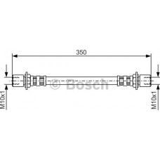BOSCH 1987476552 - BOSCH TOYOTA шланг гальм. задн.Corolla -92. Carina. Camry