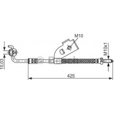 BOSCH 1987476568 - BOSCH FORD шланг гальмівний передн. лів. Escort-Orion 90-