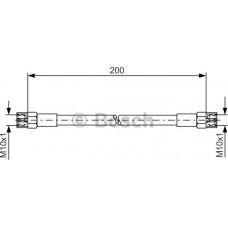 BOSCH 1987476062 - BOSCH BMW шланг гальмівний задн. E21.E30.E36.E12.E28.E34.E24.E23.E32