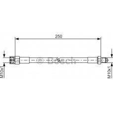 BOSCH 1987476009 - BOSCH AUDI шланг гальмівний задн. 80 86-91. 90