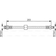 BOSCH 1987476035 - BOSCH шланг гальмівний DODJE Caliber