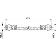 BOSCH 1987476169 - BOSCH шланг гальмівний задн. VW Caddy 96-