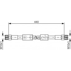 BOSCH 1987476139 - BOSCH VW шланг гальмівний передн. LT -96