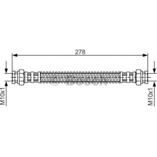 BOSCH 1987476850 - BOSCH HYUNDAI шланг гальмівний задн. лів. GETZ  02-