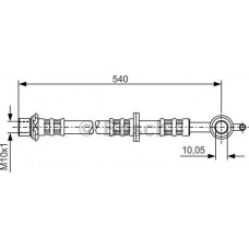 BOSCH 1987476834 - BOSCH TOYOTA шланг гальмівний передн. лів.Yaris -05