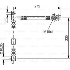 BOSCH 1987476361 - BOSCH NISSAN  шланг гальмівний прав. Primera 02-