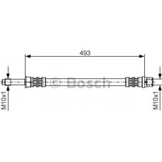 BOSCH 1987476294 - BOSCH DB гальмів.шланг передн.Sprinter545мм 4x4 CDI 00-