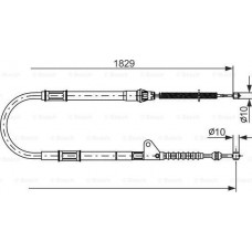 BOSCH 1987477545 - BOSCH TOYOTA трос ручного гальма лів.Avensis 98-