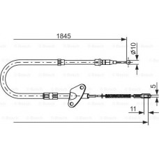 BOSCH 1987477119 - BOSCH DB трос ручн.гальма лів.207-310 86-нов.тип1862мм