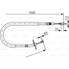 BOSCH 1987477859 - BOSCH DB трос ручного гальма SPRINTER 97 1525 1350 прав.