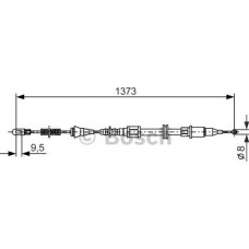 BOSCH 1987477309 - Тросовий привод, стоянкове гальмо