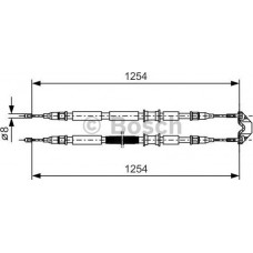 BOSCH 1987477764 - Тросовий привод, стоянкове гальмо