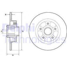 Delphi BG9132RS - DELPHI RENAULT диск гальмівний задн з підшипником! Grand Scenic III.Laguna 09-