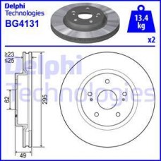 Delphi BG4131 - DELPHI SUZUKI диск гальмівний передн.Grand Vitara 05-