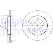 Delphi BG4233 - Диск гальмівний TOYOTA Auris-Corolla R D=259mm 07-14