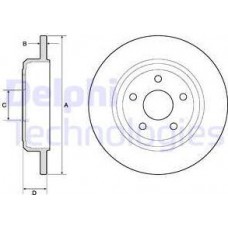 Delphi BG4772C - DELPHI JEEP Диск гальмівний задній Grand Cherokee 17".