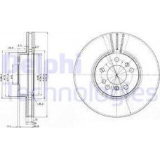 Delphi BG3628 - DELPHI BMW диск гальмівний передн.X5 E53 00-