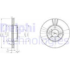 Delphi BG3341 - DELPHI SUZUKI диск гальмівний передній Liana 02-. Baleno 1.8-1.9TD