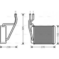 Ava Quality Cooling FD6329 - Радиатор отопителя салона Ford Fiesta Fusion 1.25-1.6i 1.4-1.6TDCI 02>08 . MAZDA 2 1.3-1.5i 03> FD6329 AVA