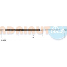 Adriauto 55.0293 - Трос гальмівний VW A3 all RH1 0-03--Altea all LH-RH 10-03--Leon all LH-RH 10-03--Golf V 4 m