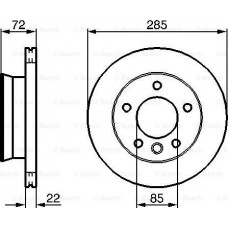 BOSCH 0986479212 - BOSCH диск гальмівний перед. DB Sprinter 95-06 28522