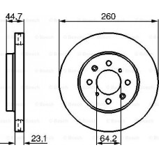 BOSCH 0986479226 - BOSCH HONDA диск гальм. передн. Civic 02-