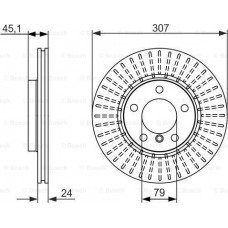 BOSCH 0986479726 - Диск гальмівний MiINI Countryman Cooper S F