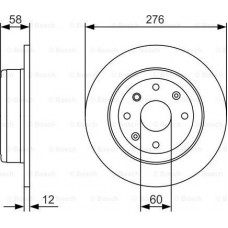 BOSCH 0986479A56 - BOSCH диск гальм. задн.276ММ CHEVROLET Epica 06-