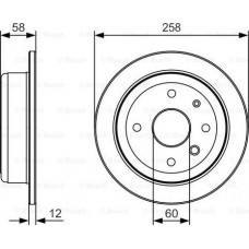BOSCH 0986479T52 - BOSCH диск гальм. задн. 25812 CHEVROLET Epica. Evanda 02-