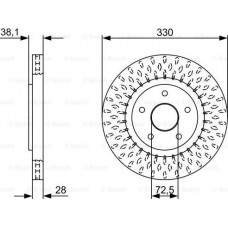 BOSCH 0986479V85 - BOSCH диск гальм. передн. FIAT FREEMONT 11-