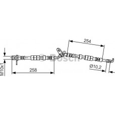 BOSCH 1987481597 - BOSCH PARTS MAZDA шланг гальмівний передн. прав.Mazda 6 03-