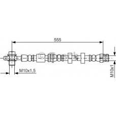 BOSCH 1987481694 - BOSCH шланг гальм. передн. VW POLO 14-