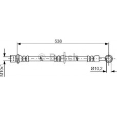 BOSCH 1987481606 - BOSCH гальм. шланг. передн. лів. SUBARU FERESTER -08