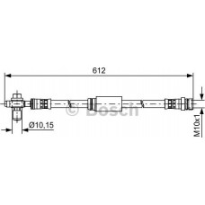 BOSCH 1987481631 - BOSCH шланг гальмівний передн. VW Jetta 2010-