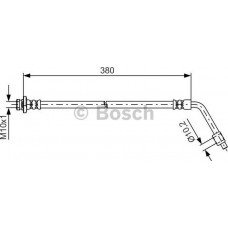 BOSCH 1987481623 - BOSCH шланг гальм. передн. прав. NISSAN NAVARA 01-