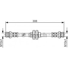 BOSCH 1987481185 - BOSCH  FIAT гальм.шланг задн. STILO 01-